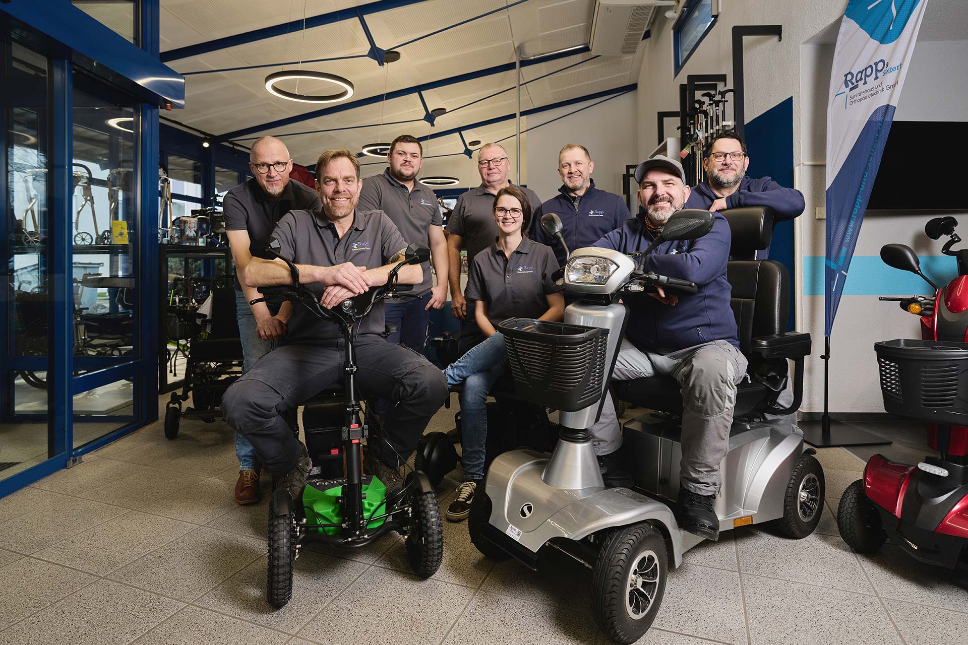 Teamfoto Abteilung Rehatechnik